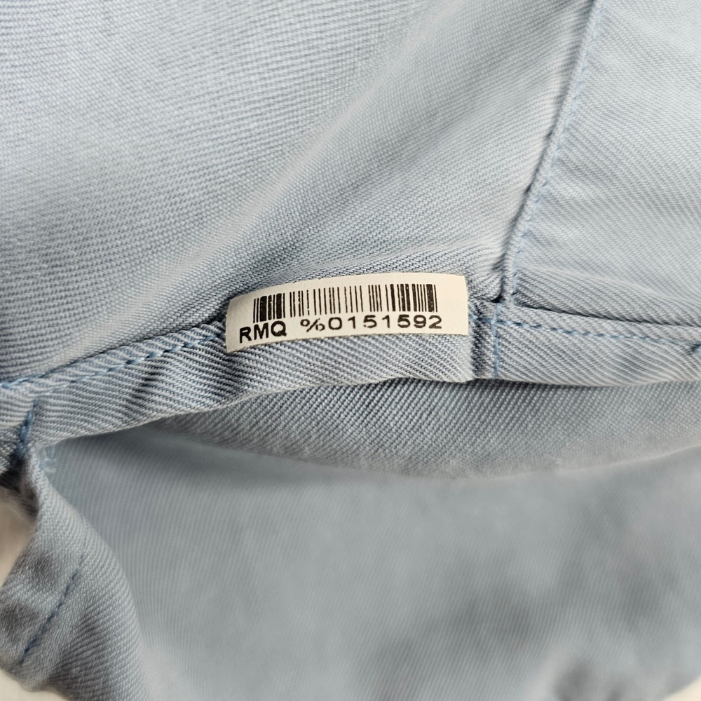 Tommy Bahama Button Down Shirt Mens Large Blue Excellent 100% Silk Camp Pocket - Picture 4 of 8